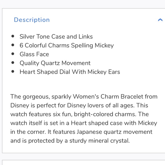 ?RARE Mickey Mouse charms bracelet watch